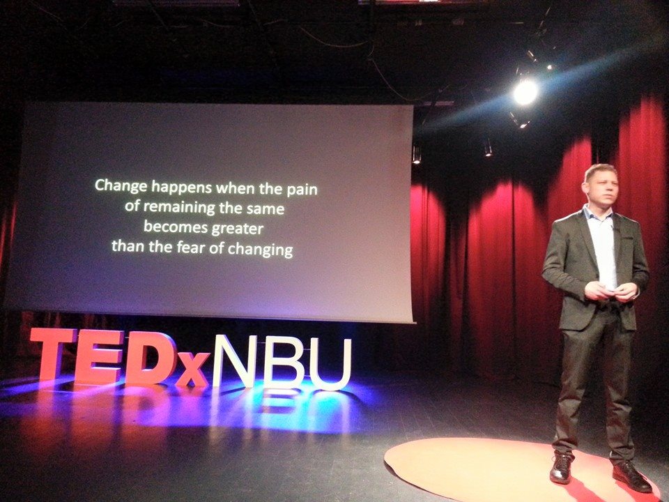 Robert at TEDx - Change photo by Georgi